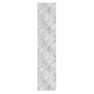 Elegant Swirls Grey 'Opulent Marble Whirl' Marble Short Table Runner