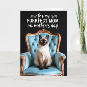 Elegant Swirls Pattern Cat Card