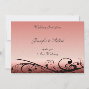 Elegant Swirls Wedding  Invitation