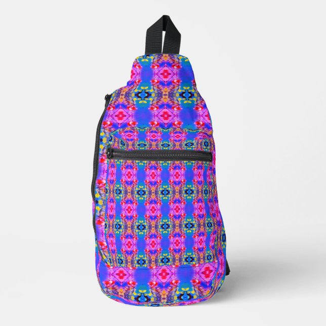 Elegant Symmerical Art Fantasy Lines Sling Bag (Front)
