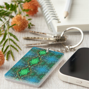 Elegant Symmetrical Rhombus Lines Order Key Ring