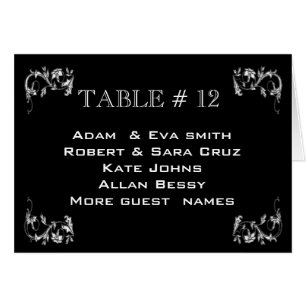 Elegant Table number template wedding