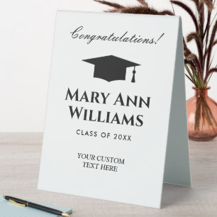 Elegant table top sign for graduation party