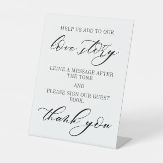 Elegant Tabletop Wedding Audio Guest Book Sign 