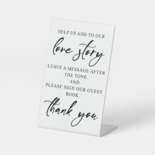 Elegant Tabletop Wedding Audio Guest Book Sign 