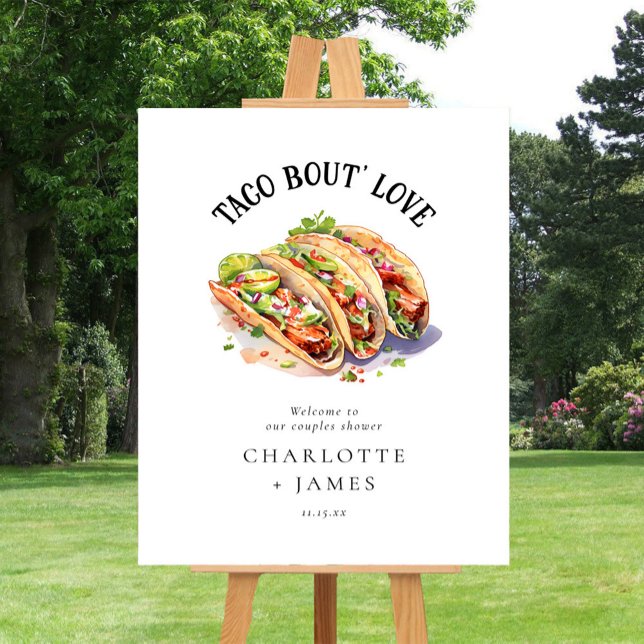 Elegant Taco Bout Love Couples Shower Welcome Sign (Creator Uploaded)