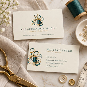 Elegant Tailor & Seamstress Business Card
