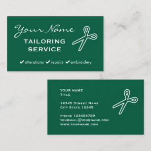 Elegant tailor & seamstress business card template