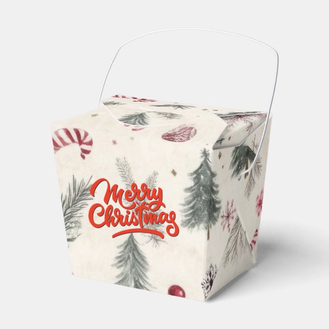 Elegant Take Out Christmas Favour Box (Front Side)