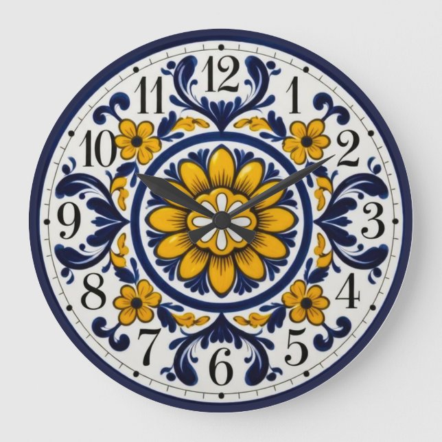 Elegant Talavera Numbered Clock (Front)