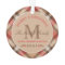 Elegant Tan Tartan Plaid Christmas Monogram Photo