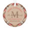 Elegant Tan Tartan Plaid Christmas Monogram Photo