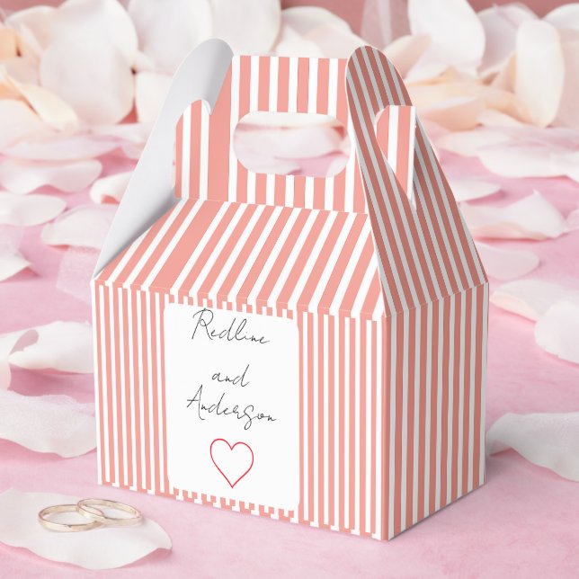 Elegant Tangerine Wedding Favour Box (Wedding)