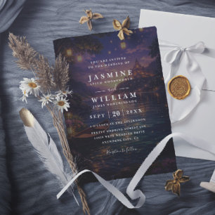 Elegant Tangled Lanterns Modern Chic Wedding Invitation