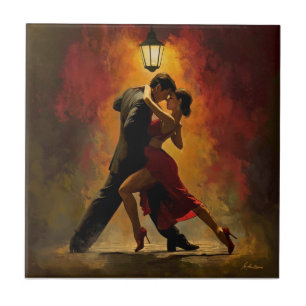 ✨Elegant Tango Couple Romantic Art Design Tile