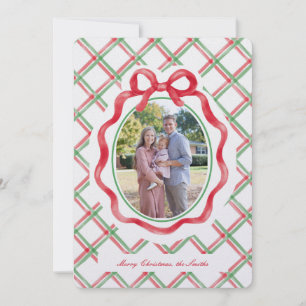 Elegant Tartan Christmas Photo Card