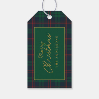 Elegant Tartan Plaid Christmas Gift Tags