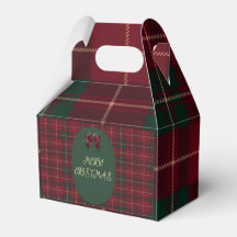 Elegant Tartan Plaid Christmas Holiday Party Favou
