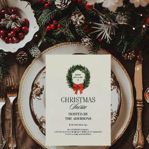 Elegant Tartan Plaid Christmas Party Invitation