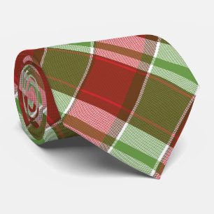Elegant Tartan Plaid Traditional Festive Holiday Tie