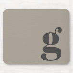 Elegant Taupe Brown Grey Minimalist Retro Monogram Mouse Mat<br><div class="desc">Elegant Taupe Brown Grey Minimalist Retro Monogram Mouse Pad</div>