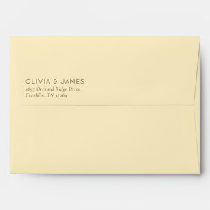 Elegant Taupe Minimalist Address Envelope