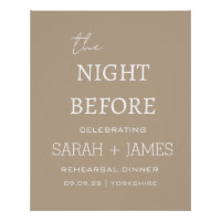Elegant Taupe the Night Before Rehearsal Dinner