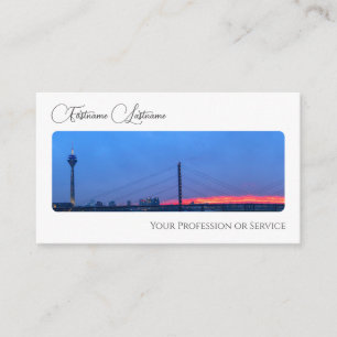 Elegant taxi driver calligraphy QR-Code cabdriver Business Card