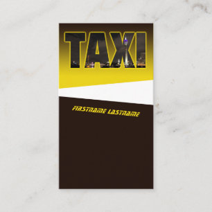 Elegant TAXI skyline for taxi driver cabdriver Business Card