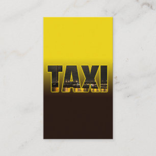 Elegant TAXI skyline for taxi driver cabdriver Business Card