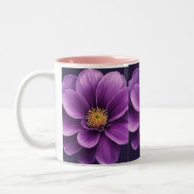 Elegant Tea & Coffee Mug with Purple Flower Print