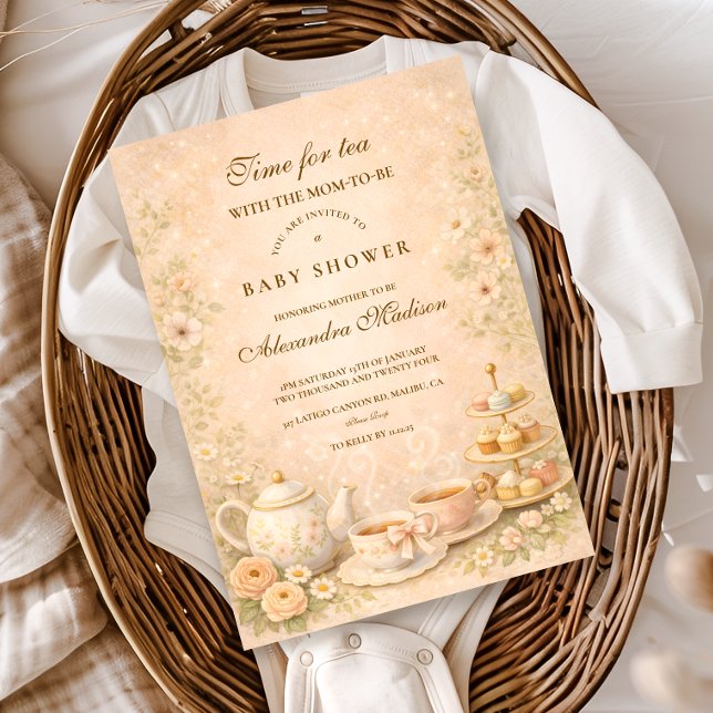 Elegant Tea Garden Baby Shower Invitation (Creator Uploaded)