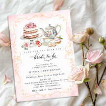 Elegant Tea Party Bridal Shower – Pink Floral
