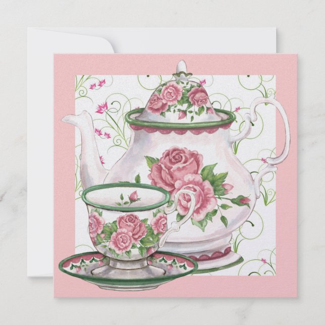 Elegant Tea Party - SRF Invitation (Front)