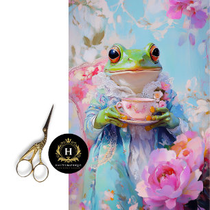 Elegant Tea-Time Frog Art Mother's Day Gift  Tissue Paper