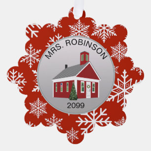 Elegant Teacher Principal Paper Ornament Gift Card