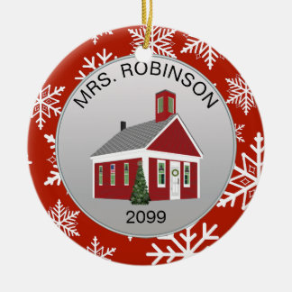 Elegant Teacher Principal Schoolhouse Ornament