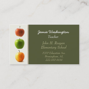 Elegant Teacher's Business Card
