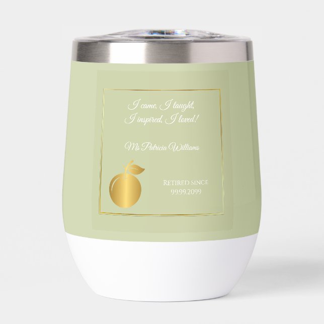 Elegant Teachers Golden Pastel Retirement Party  (Front)