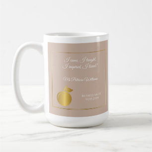 Elegant Teachers Golden Pastel Retirement Party Coffee Mug