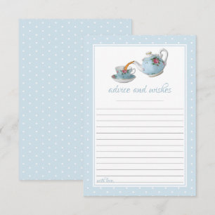 Elegant Teacups Baby Shower Tea Party Advice Card