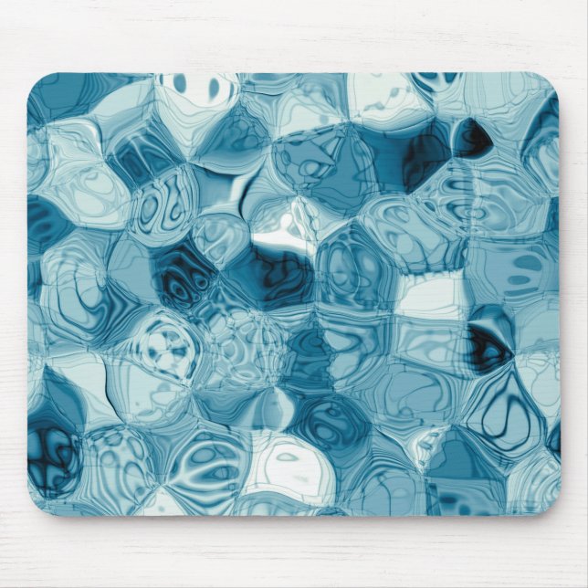 Elegant Teal Abstract Geometrical Shapes Artwork | Mouse Mat (Front)