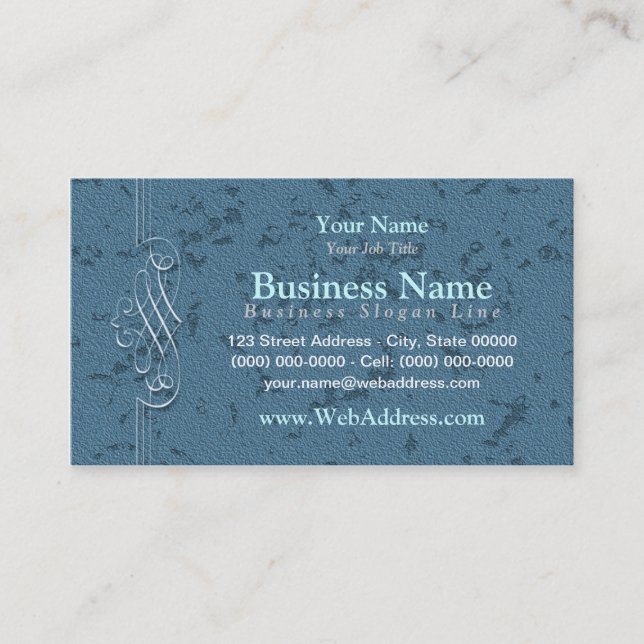 Elegant Teal / Aqua Business Cards (Front)