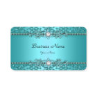 Elegant Teal Blue Damask Embossed Look