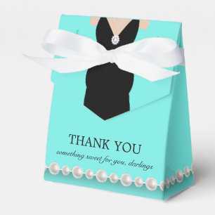 Elegant Teal Blue Tiffany Theme Baby Shower Favour Box