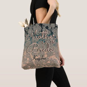 Elegant Teal Champagne Mother Of The Bride Tote Bag