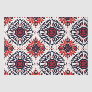 Elegant Teal "Cosmic Interlock" Artful Tissue Pape Paper