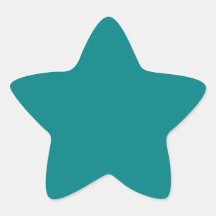 Elegant Teal - Fashion Colour Trends. Solid Colour Star Sticker