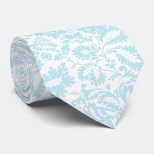 Elegant Teal Floral Botanical Tie