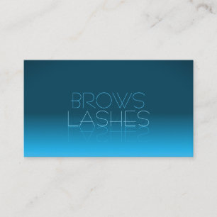 Elegant Teal Gradient Mirror Font Classic Modern Business Card